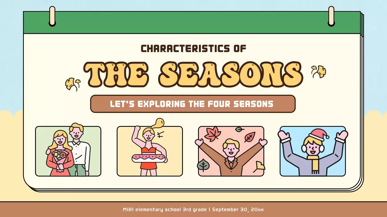 Beige Retro Seasons Guide Presentation