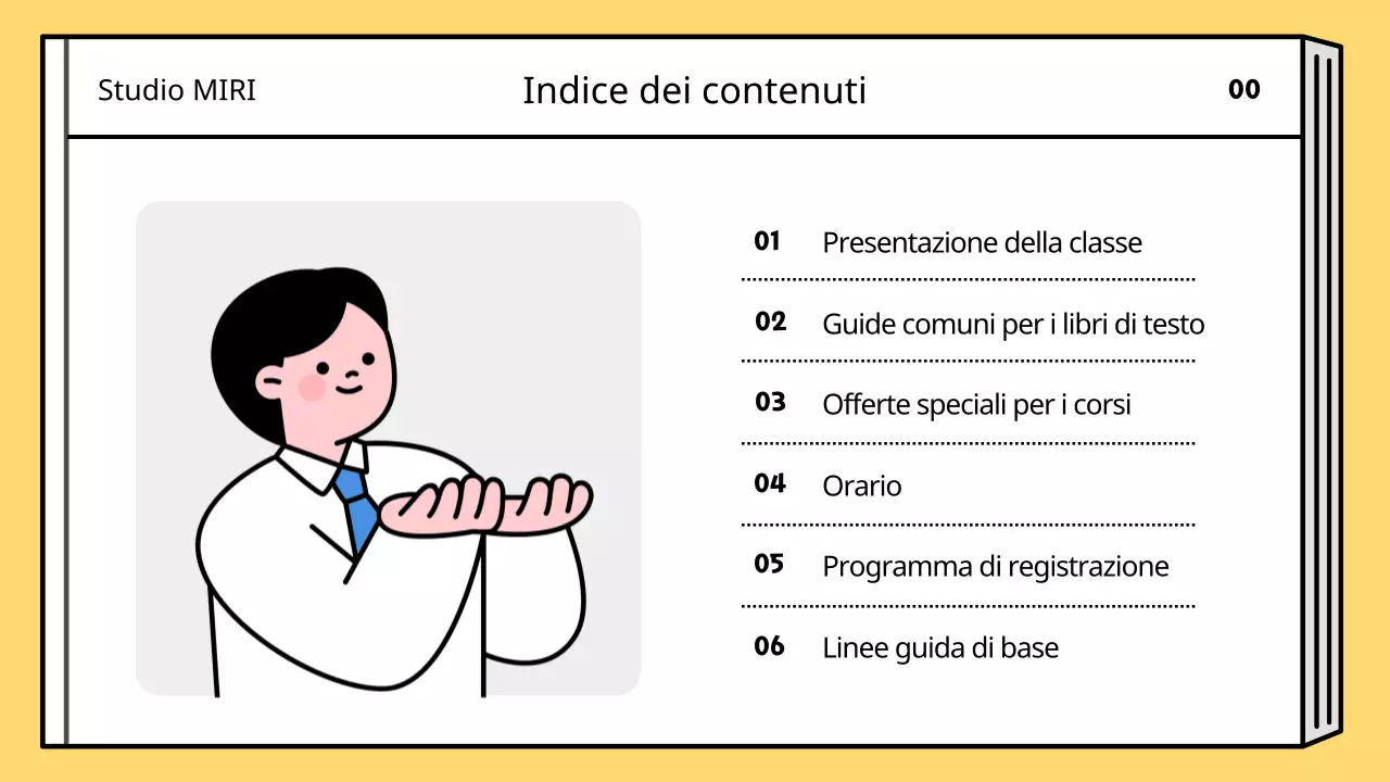Un semplice programma di lezioni per le vacanze estive in giallo e blu