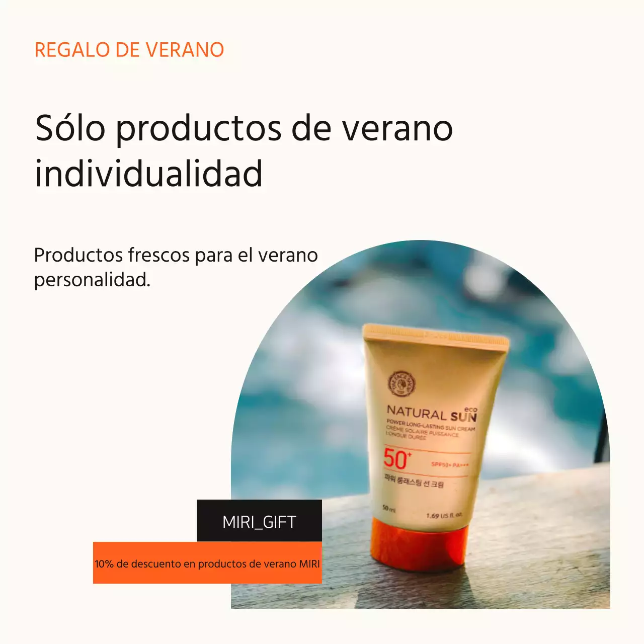 Un minimalista puesto de venta de cosméticos de verano en naranja y amarillo