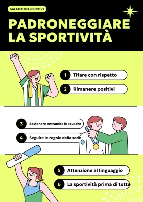 Semplici consigli di galateo sportivo in nero e chartreuse
