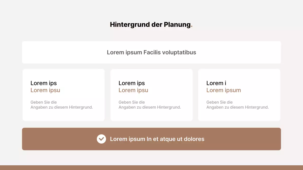 Einfacher Merchandising-Vorschlag in Braun und Beige