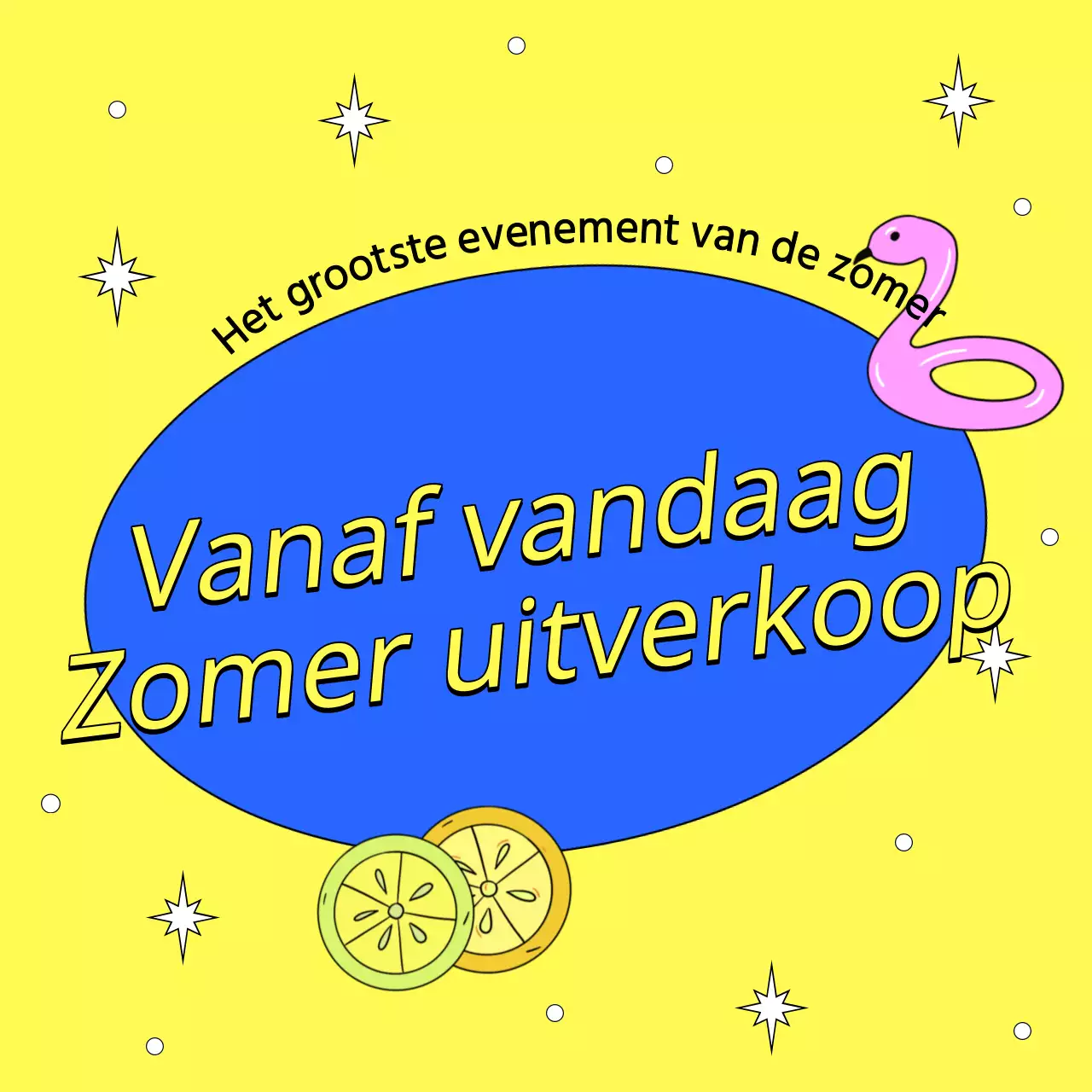 Een verzameling miniaturen van zomerevenementen met de nadruk op lichtblauw en warmroze