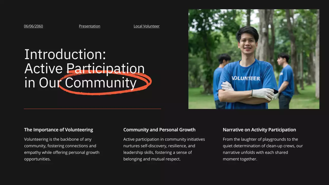 Orange Modern Volunteer Promotion Presentation