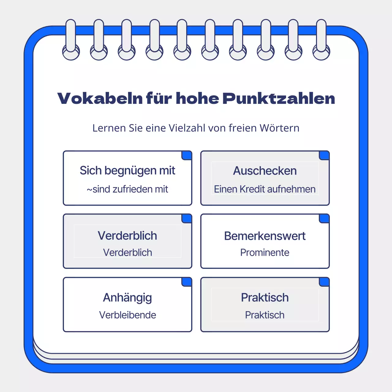 Förderung der TOEIC-Sommervorlesungen mit blauem Hintergrund