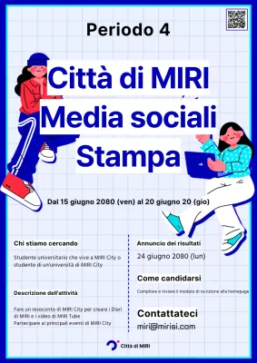 Promuovere il reclutamento di un gruppo di giornalisti universitari blu e rossi.