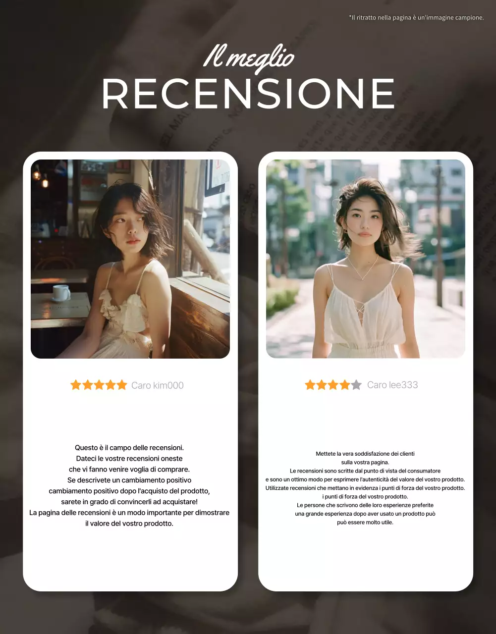 Semplice annuncio di moda in beige