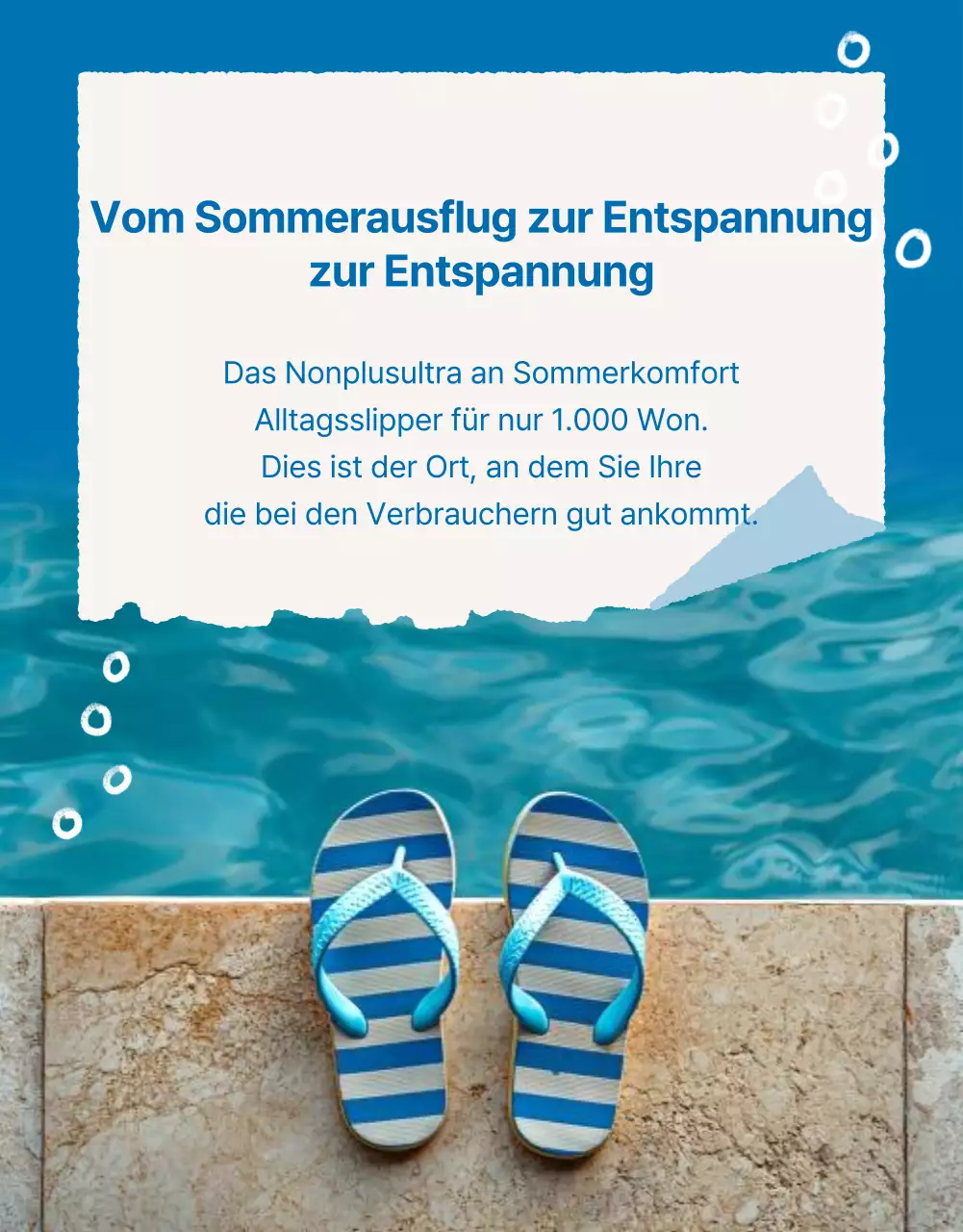 Eine einfache Einführung in den saisonalen Verkauf in Marineblau und Weiß