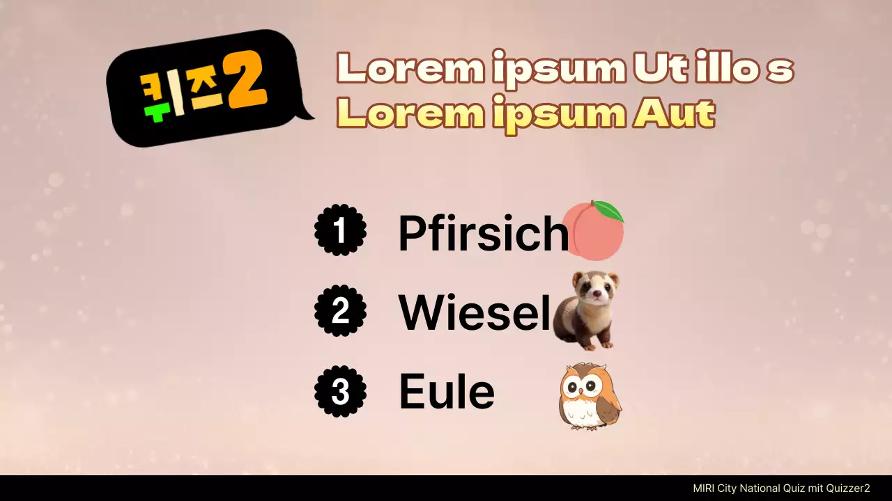Eine Sammlung von gelben Quizsendungen im Retro-Stil