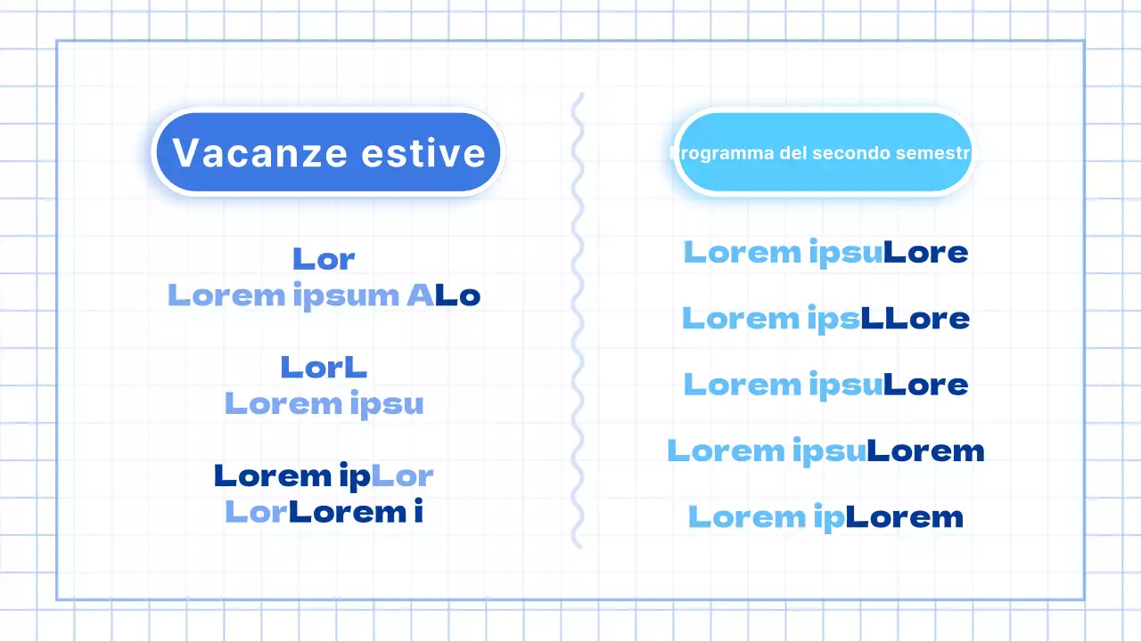 Risorse didattiche per le vacanze estive in blu e azzurro