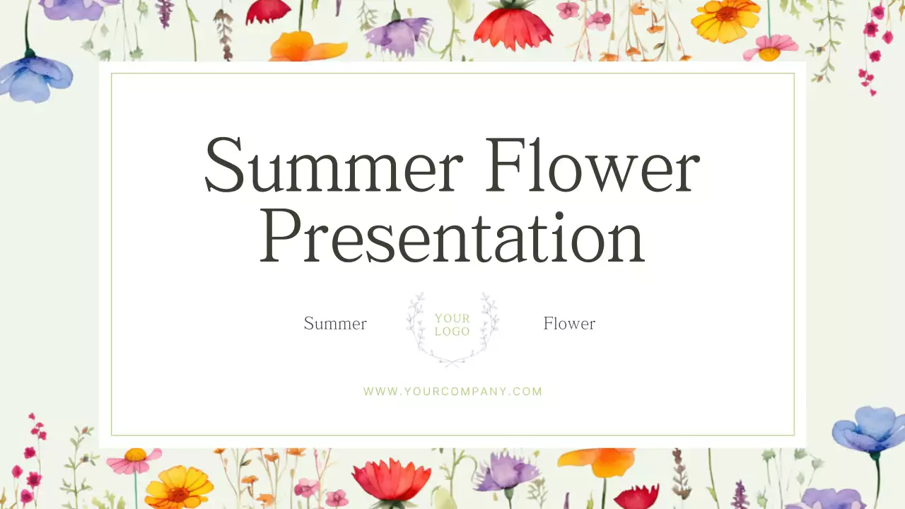 Colourful Floral Document Presentation
