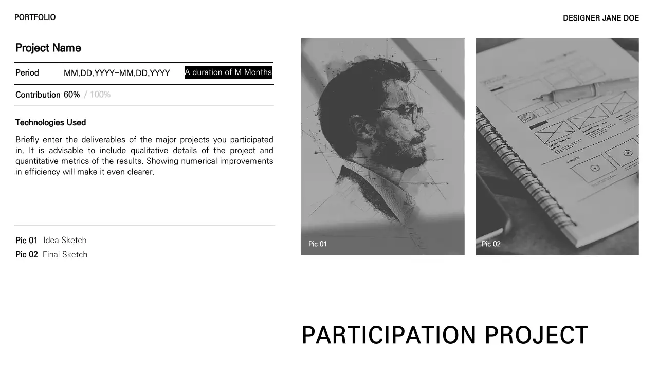 Presentasi Resume Portofolio Modern Putih