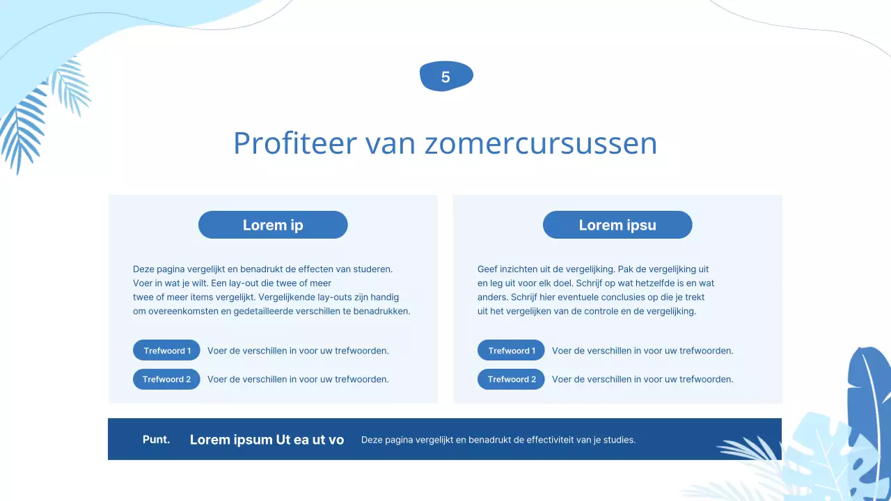 Promoot schoolvakantiespecials met lichtblauwe geometrische patronen