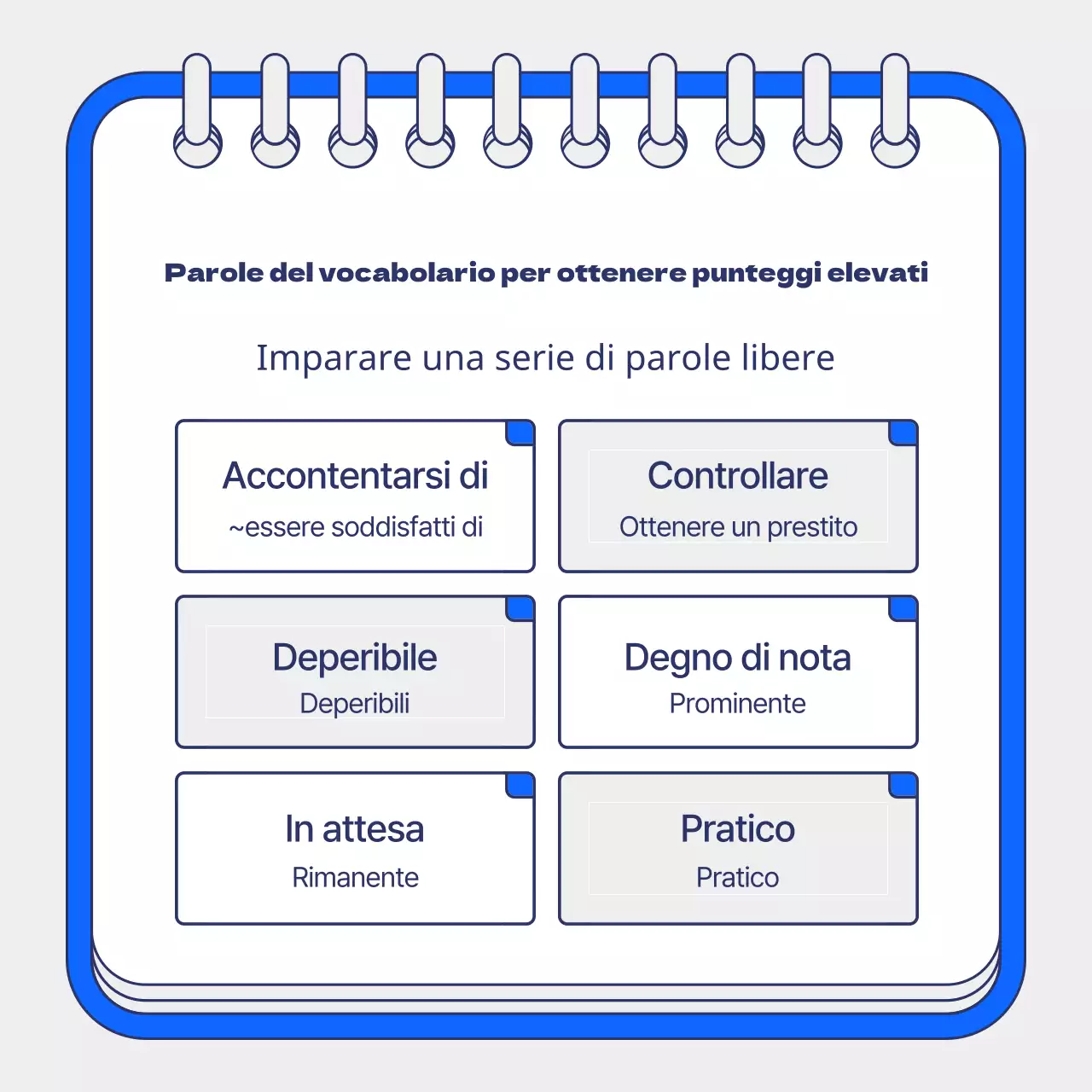 Promozione delle lezioni estive TOEIC con sfondo blu