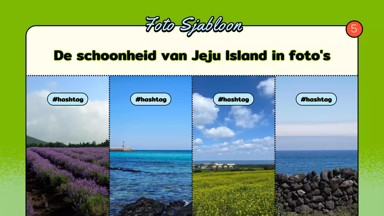 Een gids voor de felgroene en oranje buurten van Jeju