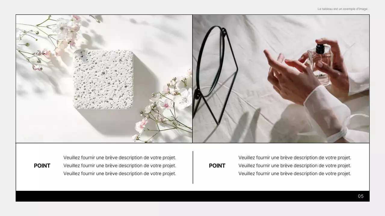 Un portfolio simple de spécialiste du marketing en gris et orange