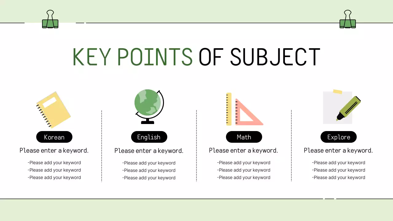 Green Simple Orientation Announcement Presentation