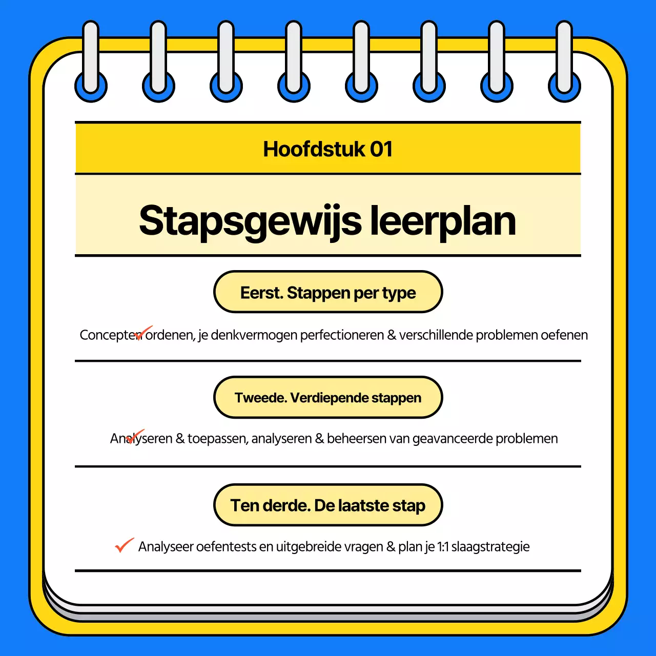 Promoot je toelatingsschool met een knalblauw en geel