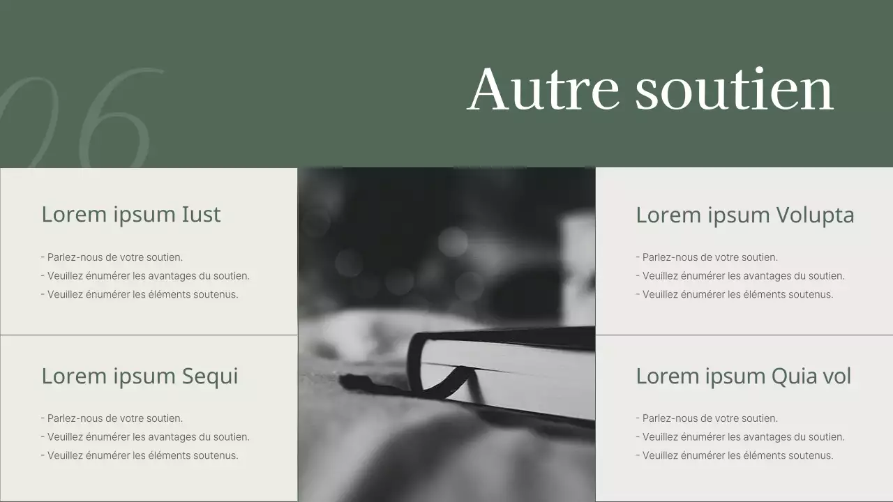 Une proposition de livre élégante en kaki