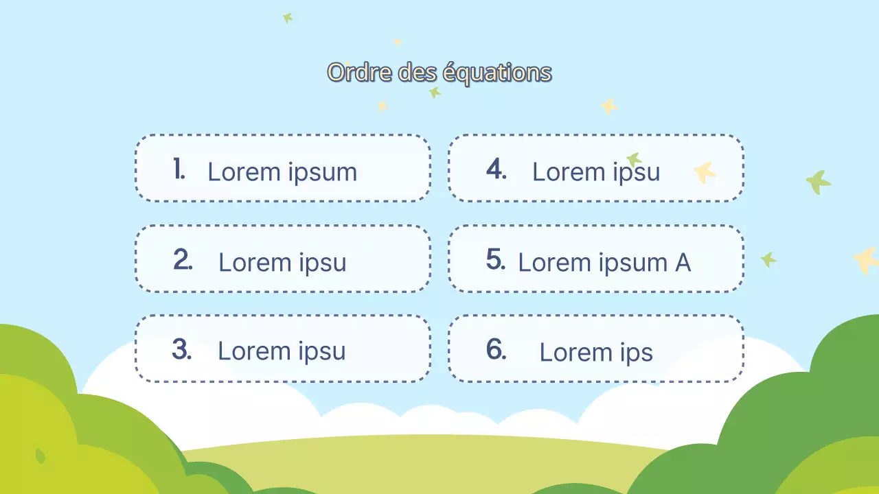 Une présentation de vacances scolaires d'été bleu clair et chartreuse