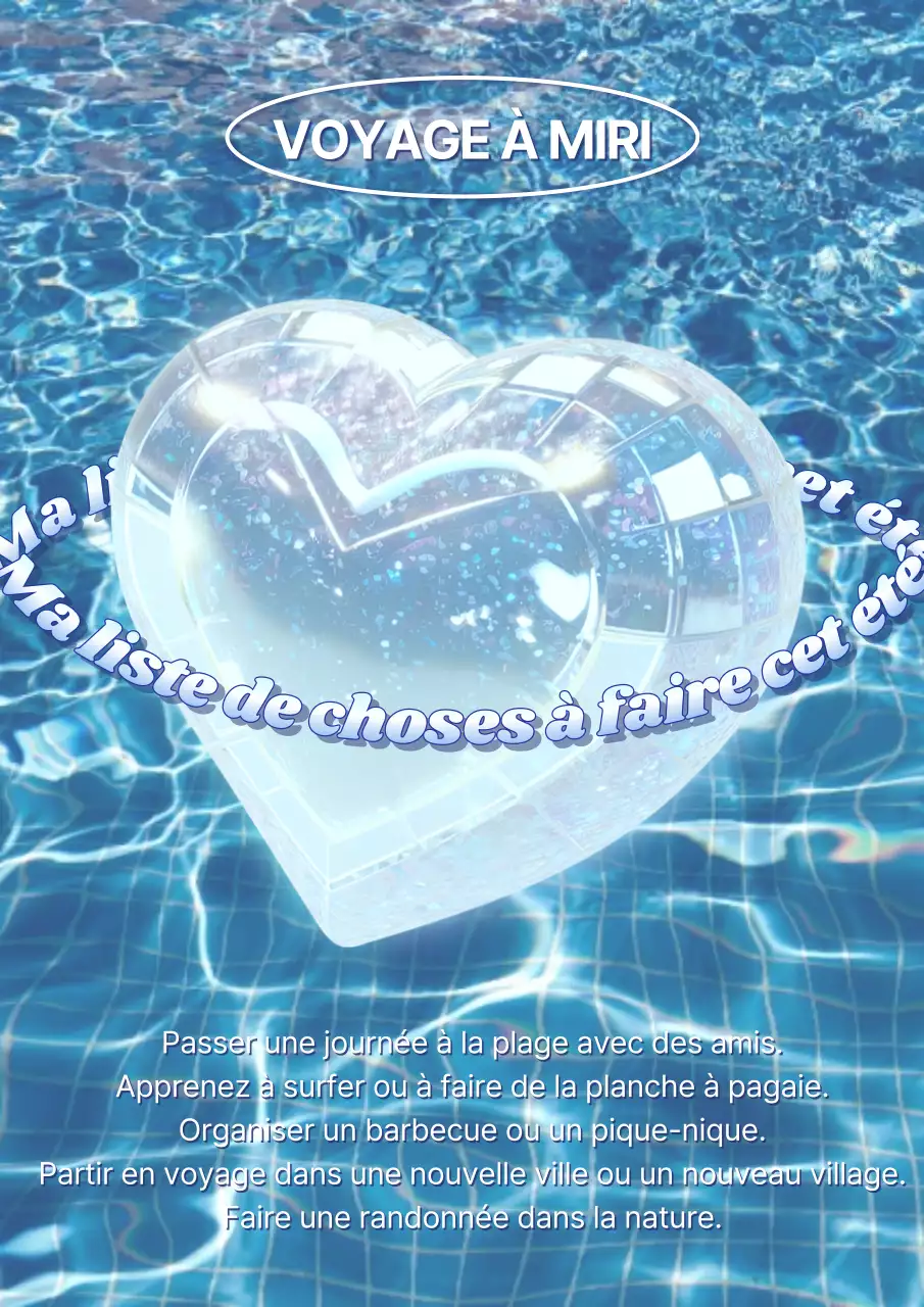 Postes de vacances d'été kitsch en bleu