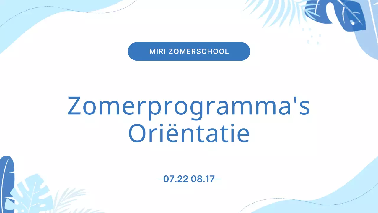 Promoot schoolvakantiespecials met lichtblauwe geometrische patronen