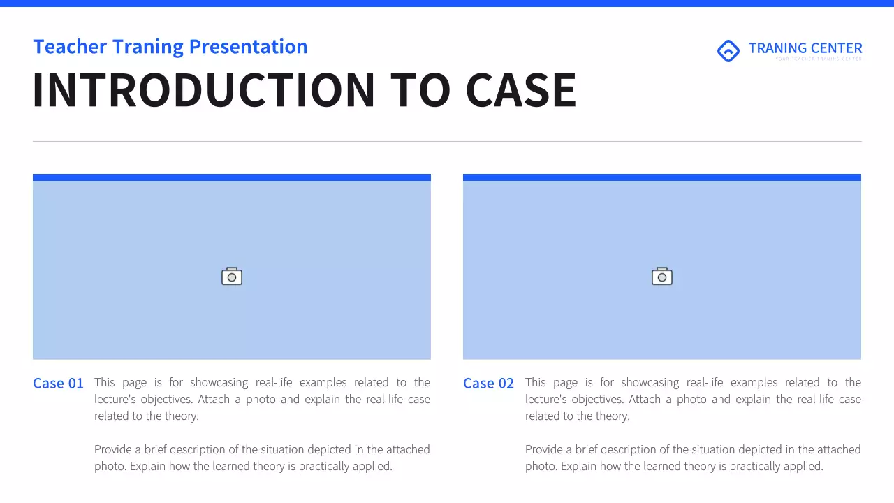 Blue Professional Teacher Guide Presentation