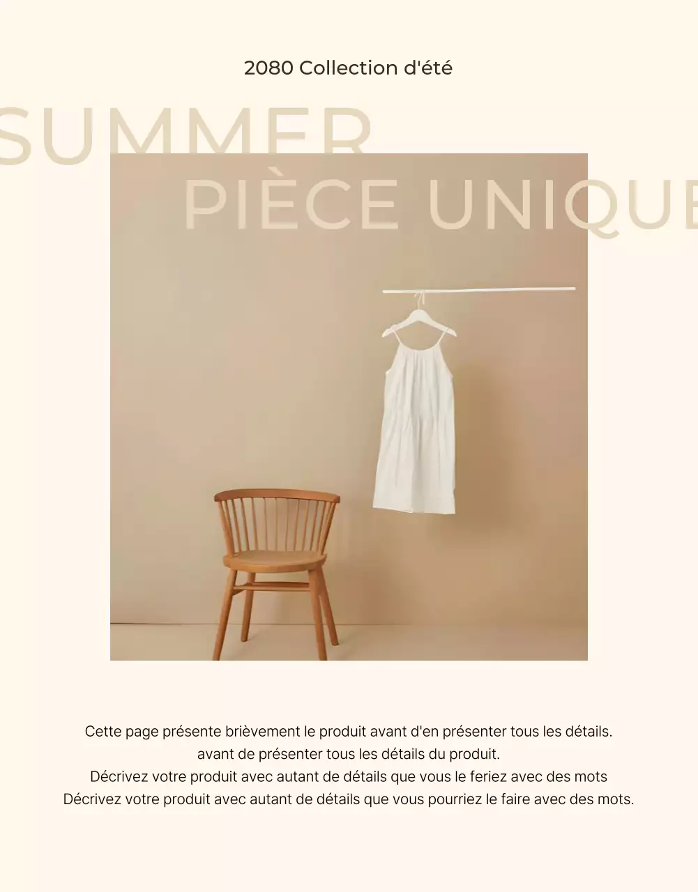 Annonce de mode simple en beige