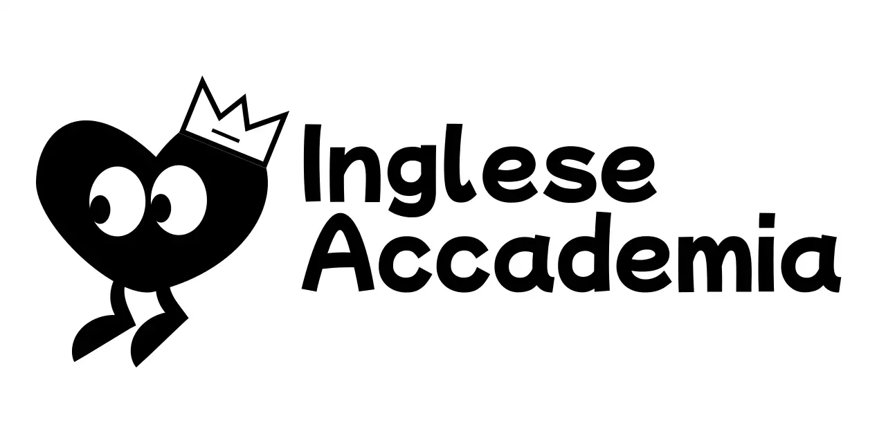 Un simpatico concetto di accademia di lingua inglese con personaggi del cuore