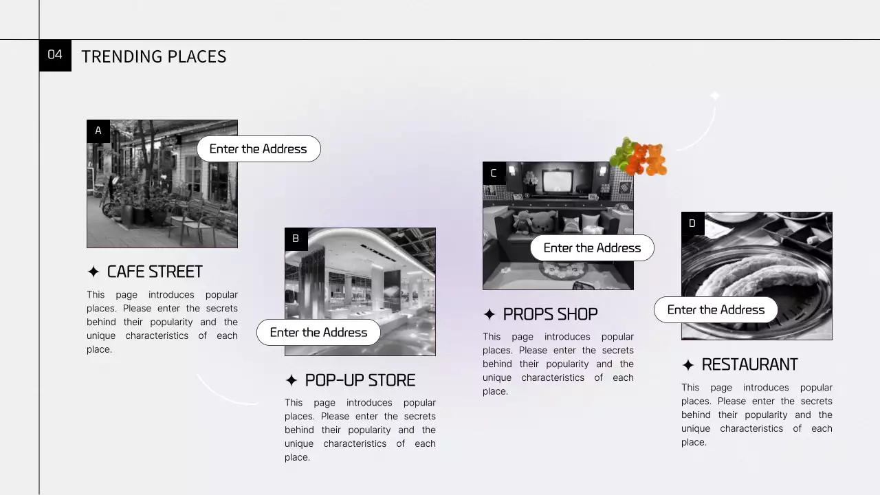  회색과 보라색의 트렌디한 마케팅 보고서