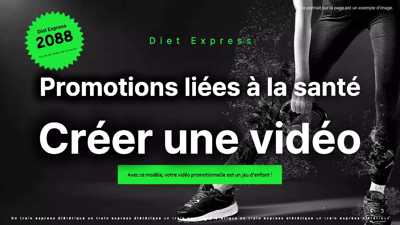 Faites la promotion de votre salle de sport avec des accents noirs et verts.