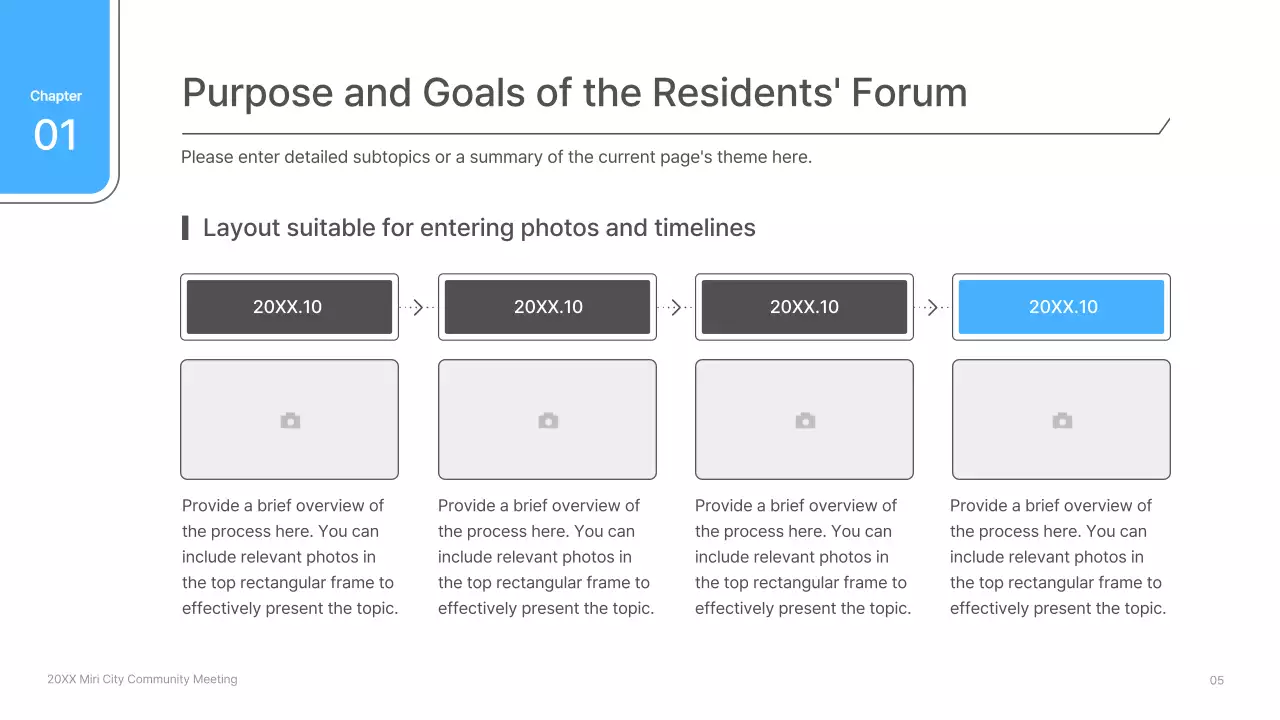 그레이 모던 커뮤니티 어젠다 프레젠테이션