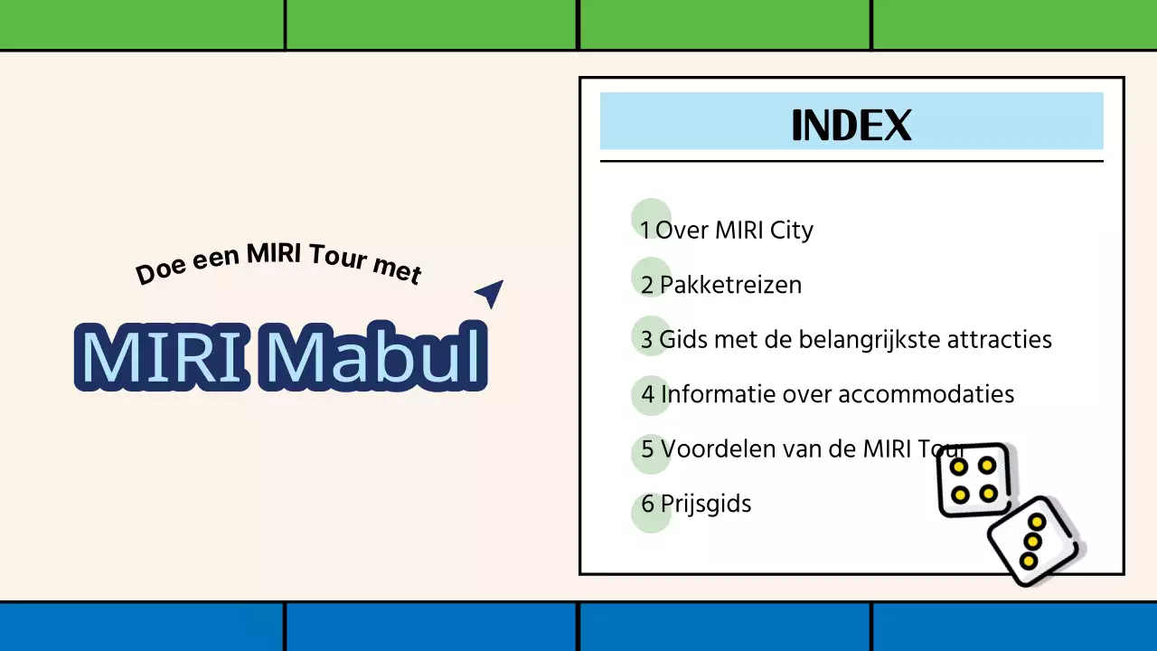 Promoten van binnenlandse pakketreizen in groen en blauw, bordspelstijl