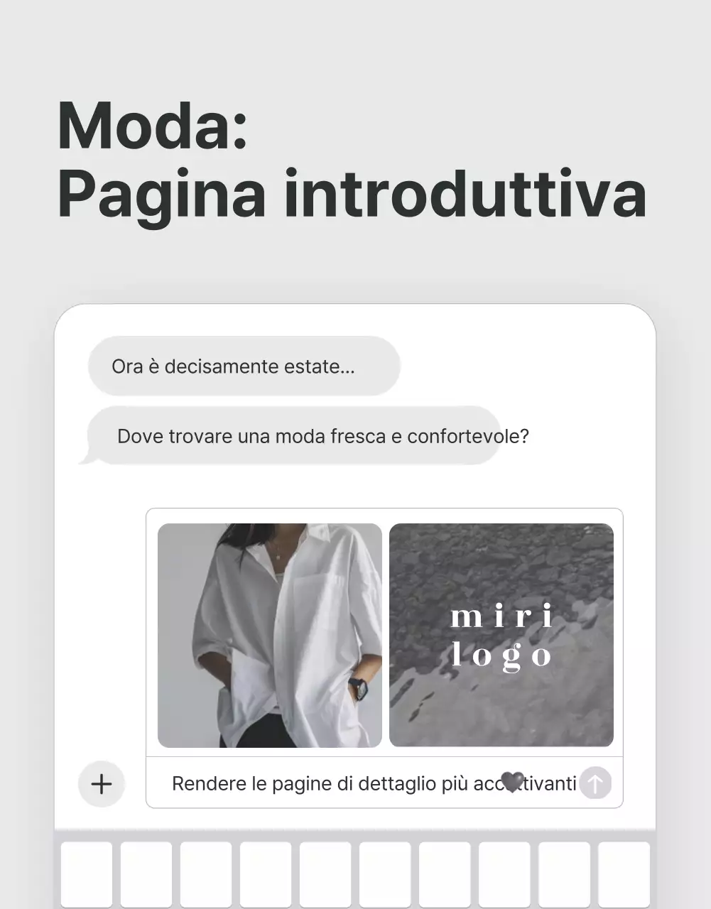 Promuovete la vostra pagina introduttiva in un centro commerciale di moda di tendenza nei colori grigio e azzurro