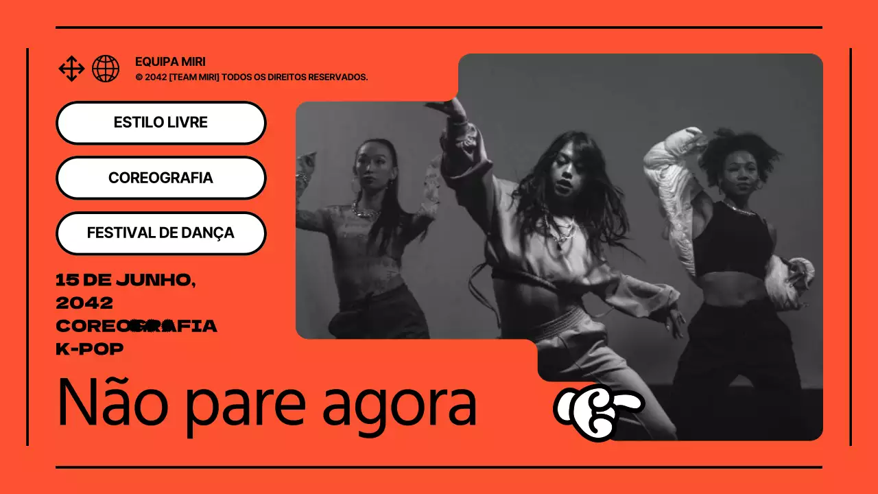 Posto de cobertura de dança geométrica em vermelho e preto