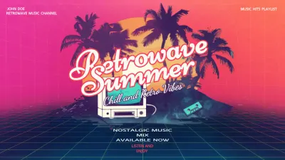 Pink Retro Music Playlist YouTube Thumbnail