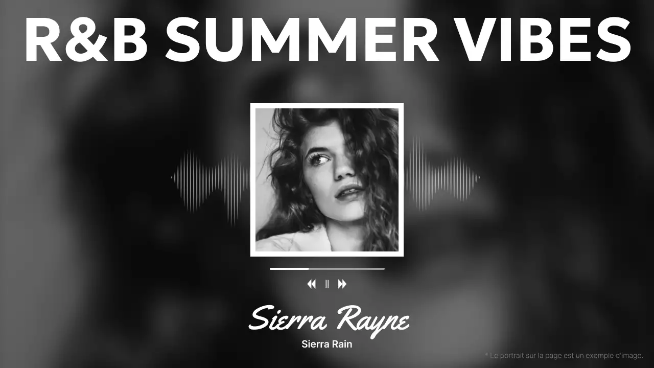 Promouvoir une liste de lecture de musique moderne en noir et blanc