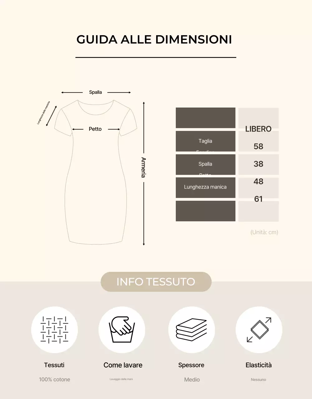 Semplice annuncio di moda in beige