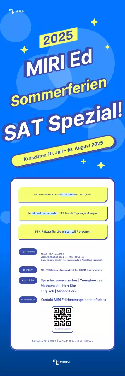 Das blaue Banner, das die Sommersession für Prüflinge ankündigt