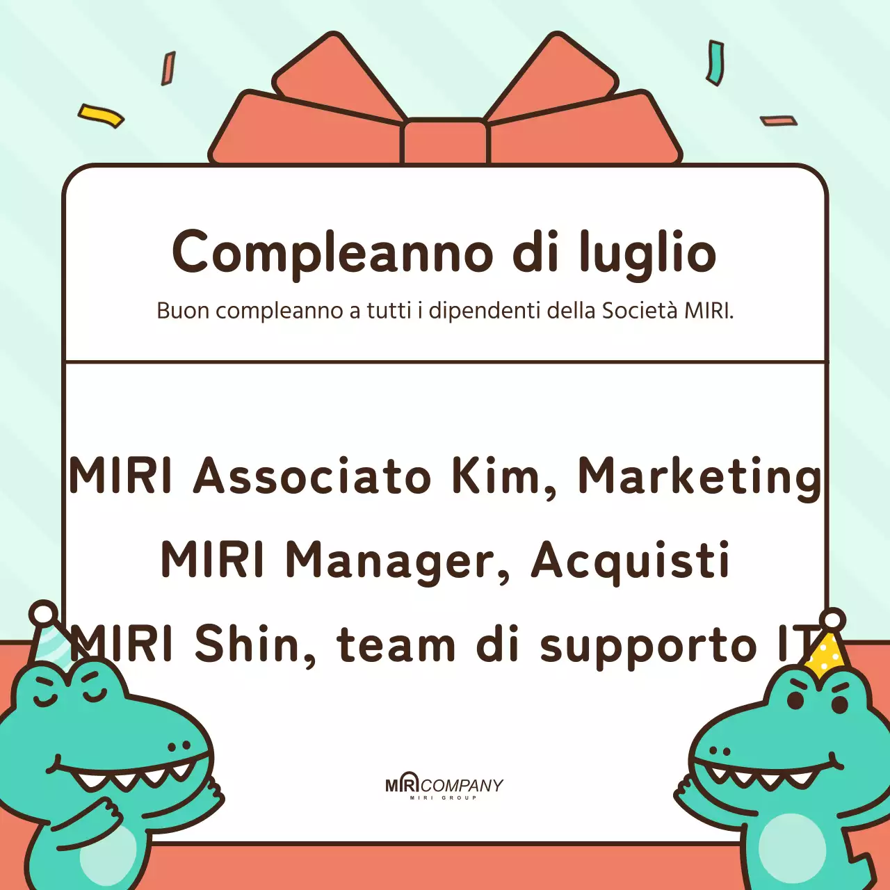 Un annuncio di buon compleanno kitsch in verde e rosa