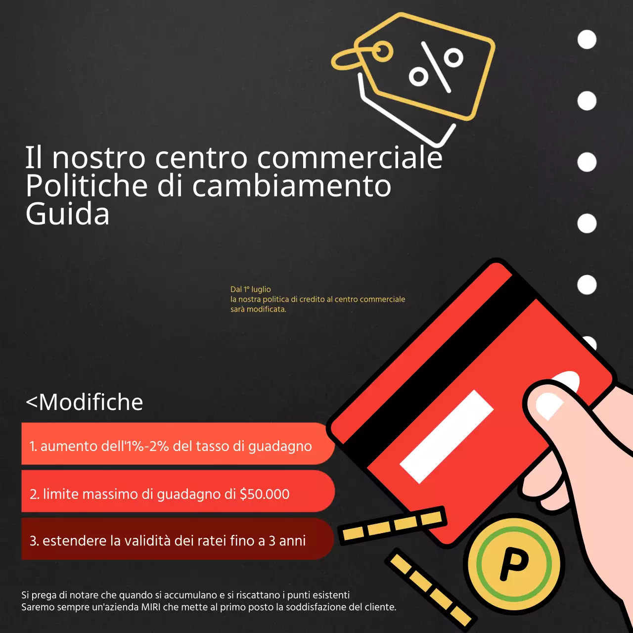 Annuncio di modifiche al vostro negozio in nero e rosso