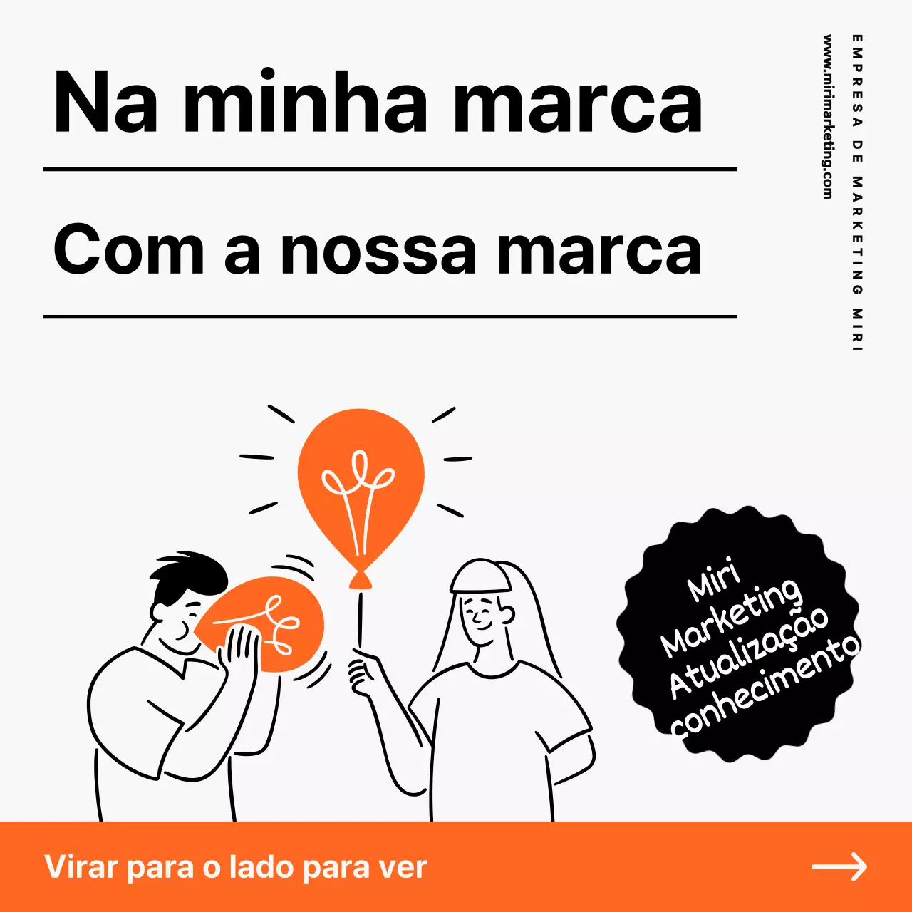 Promova a sua consultoria de marketing em laranja e preto
