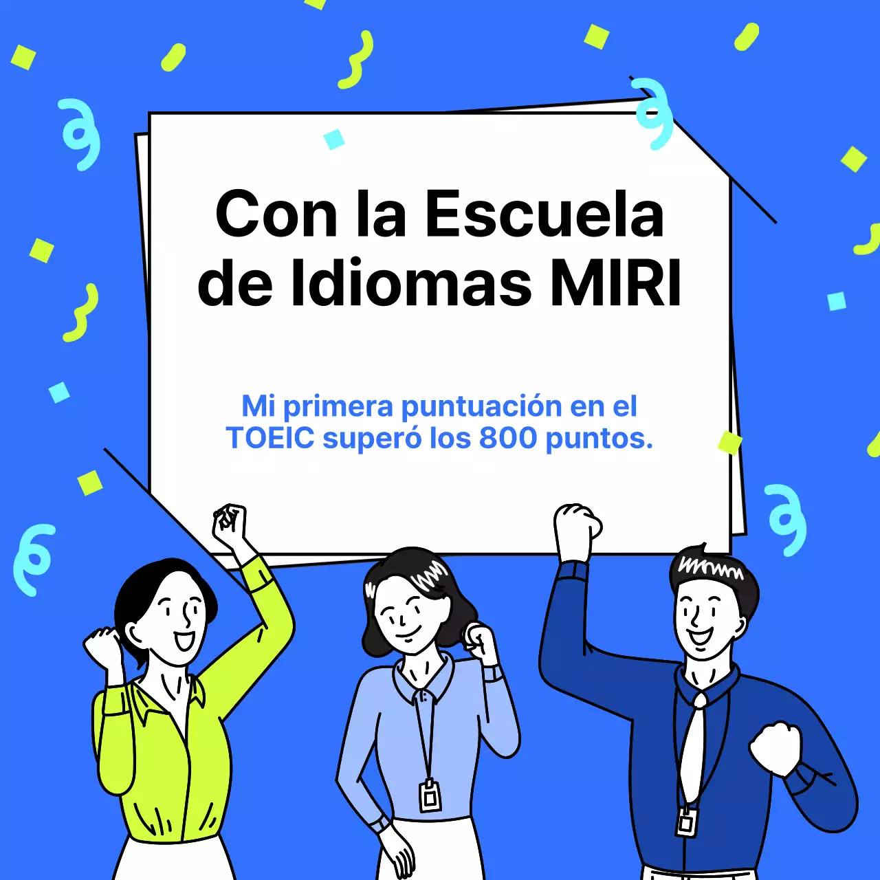 Un sencillo folleto escolar en verde lima y azul