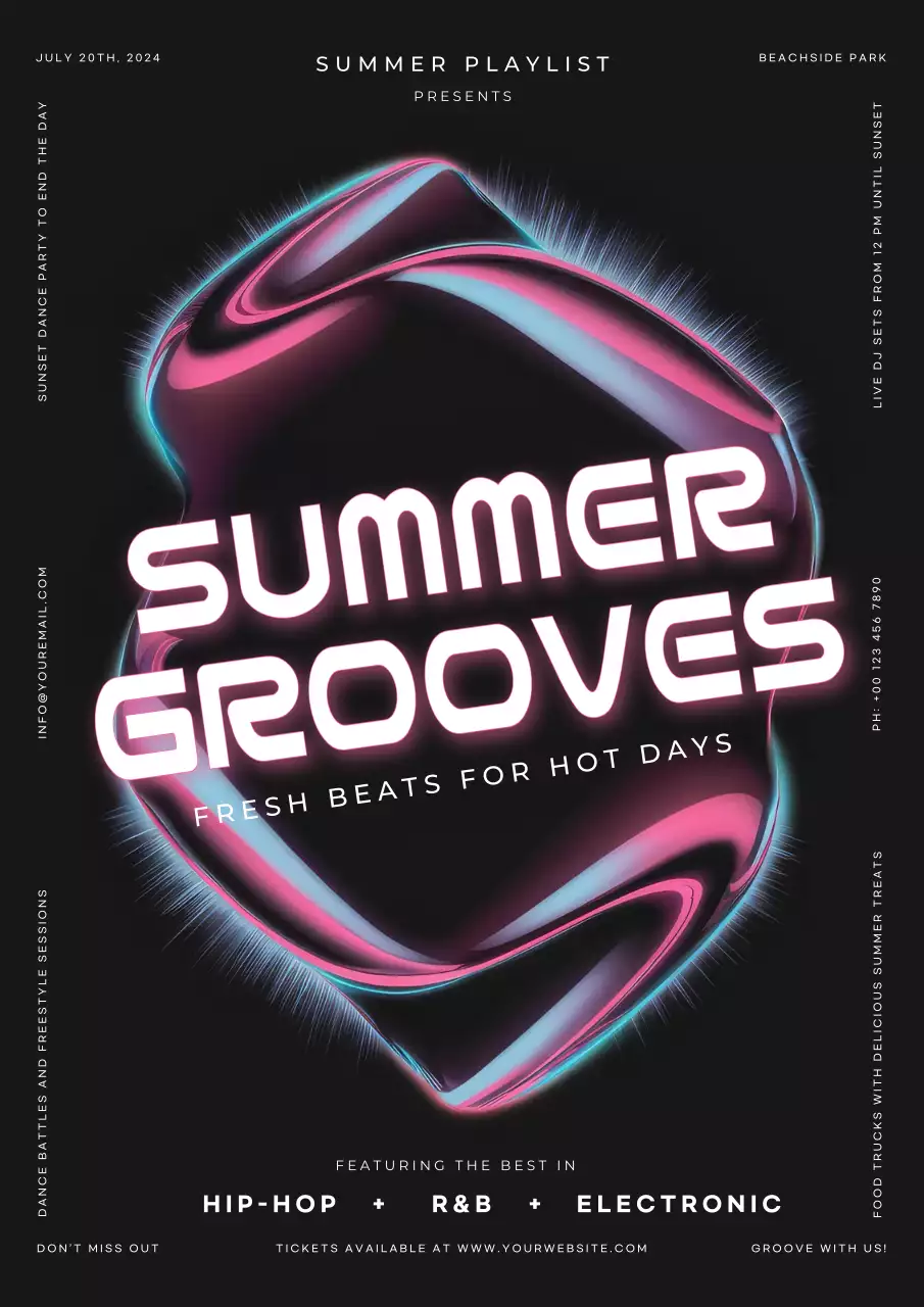 Black Trendy Music Event Poster