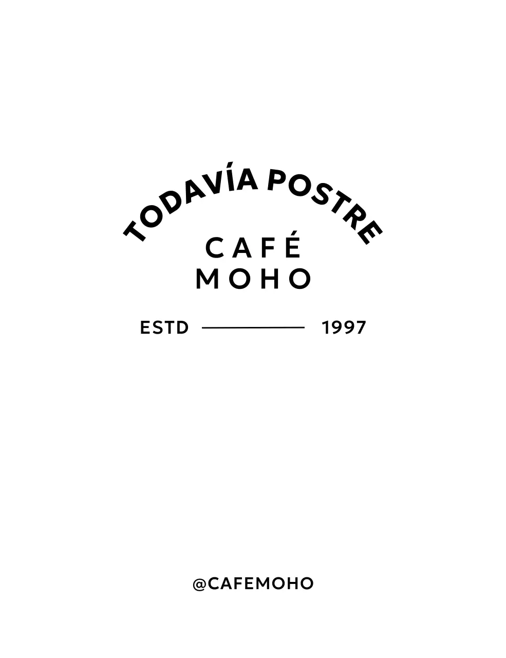 Mercancía de cafetería con diseño de texto e ilustraciones de postres