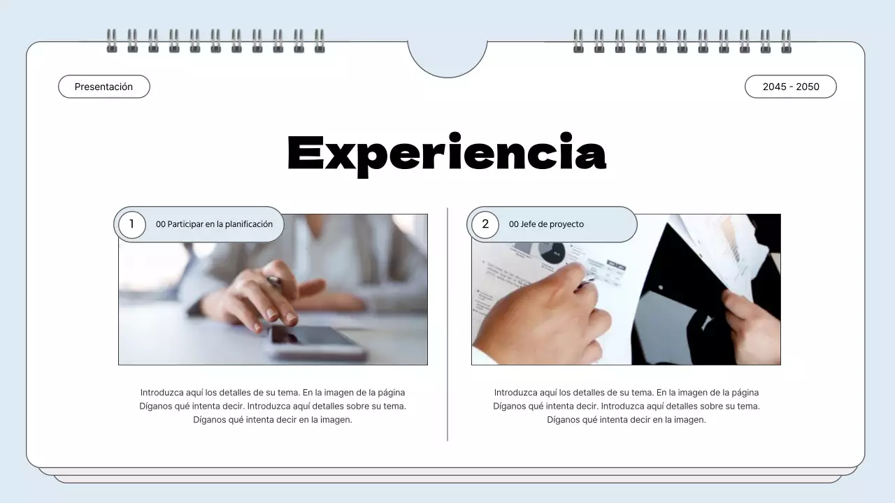 Cartera con marco de notas sencillo en azul claro