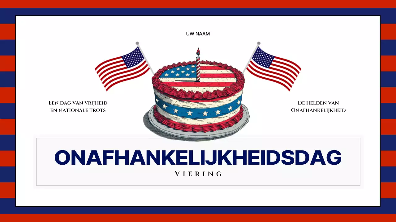 Moderne 4 juli middelen in rood en marineblauw