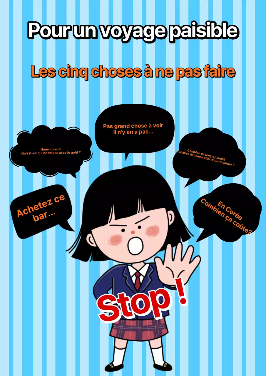 Les 5 commandements du voyage en famille en bleu clair et orange @familytravelling.com