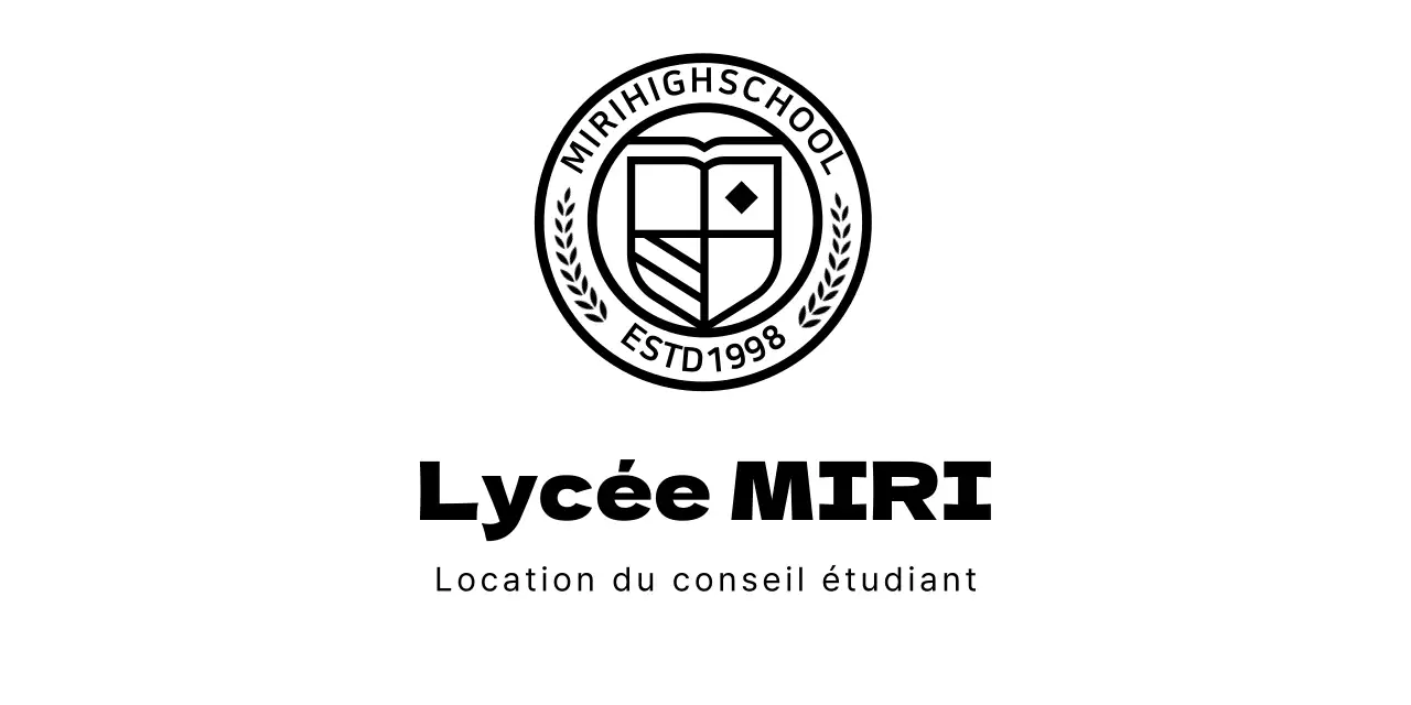 Logo de l'école secondaire sous la forme d'un symbole circulaire de l'éducation