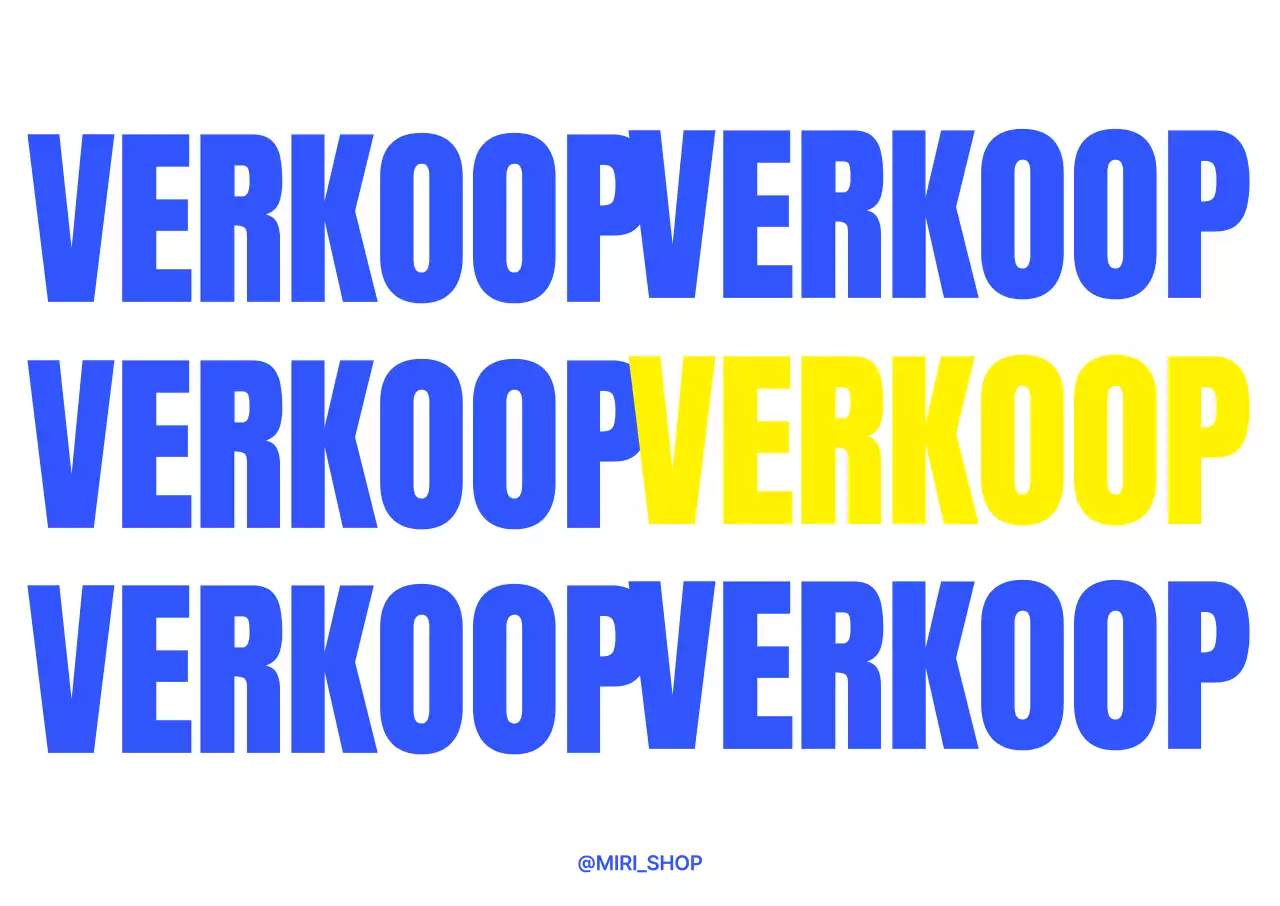 Een driedimensionale poster voor een uitverkoop in koele kleuren