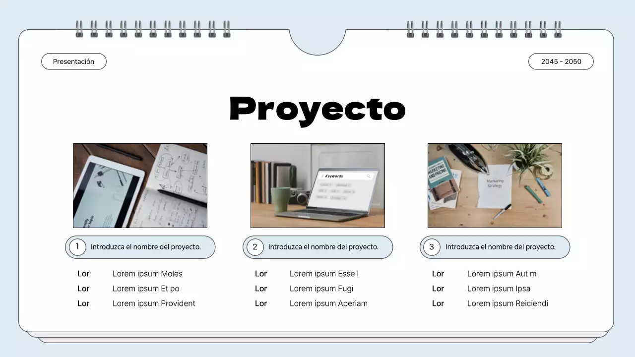 Cartera con marco de notas sencillo en azul claro